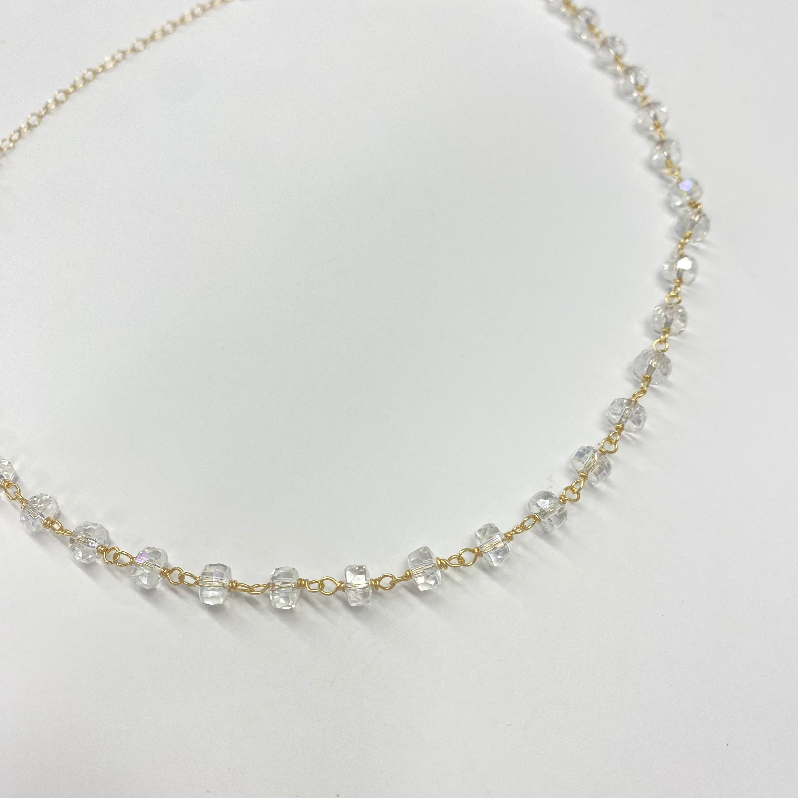 DRUM BEAD WIRE WRAPPED CHAIN NECKLACE | 14K GOLD FILLED - MTT Collective