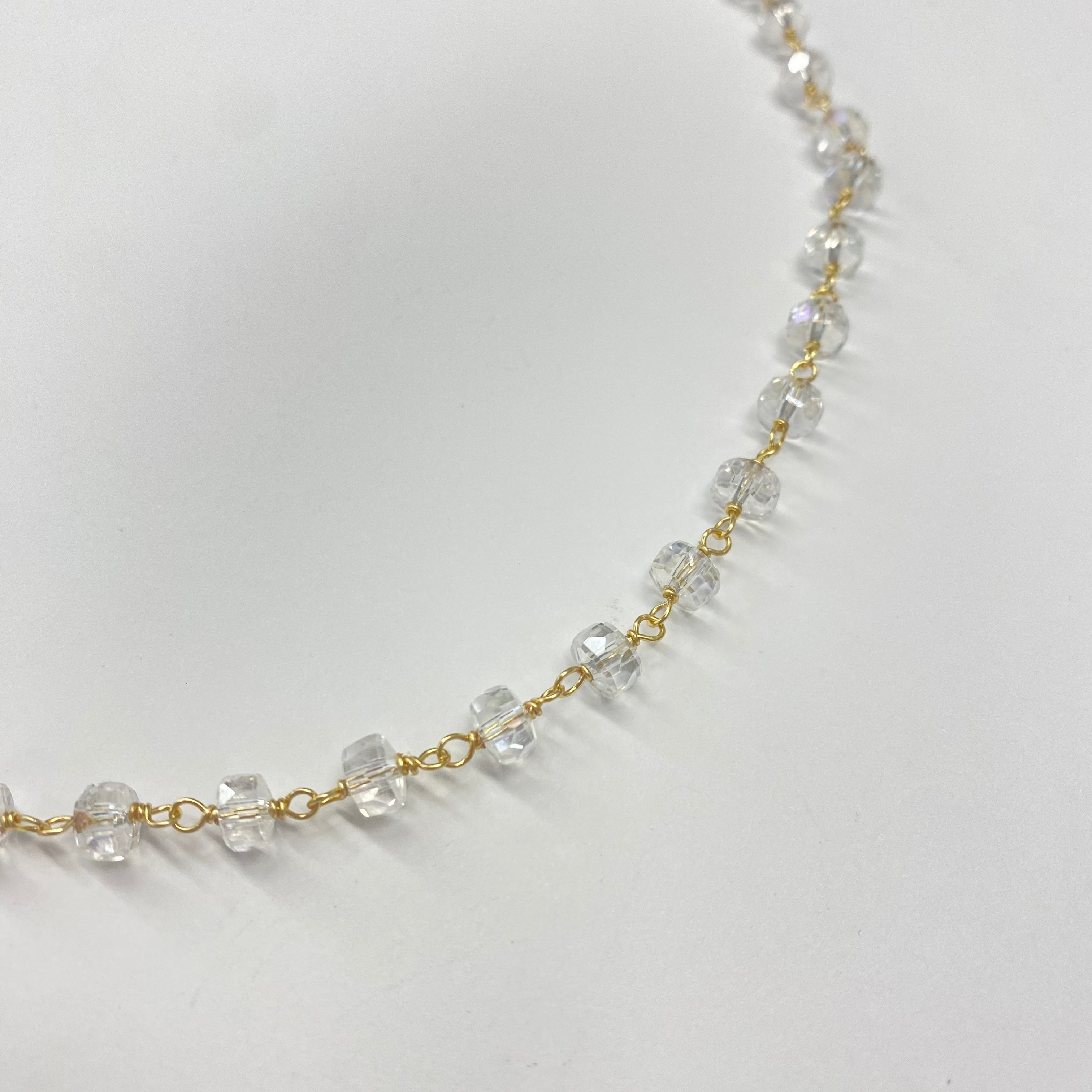 DRUM BEAD WIRE WRAPPED CHAIN NECKLACE | 14K GOLD FILLED - MTT Collective