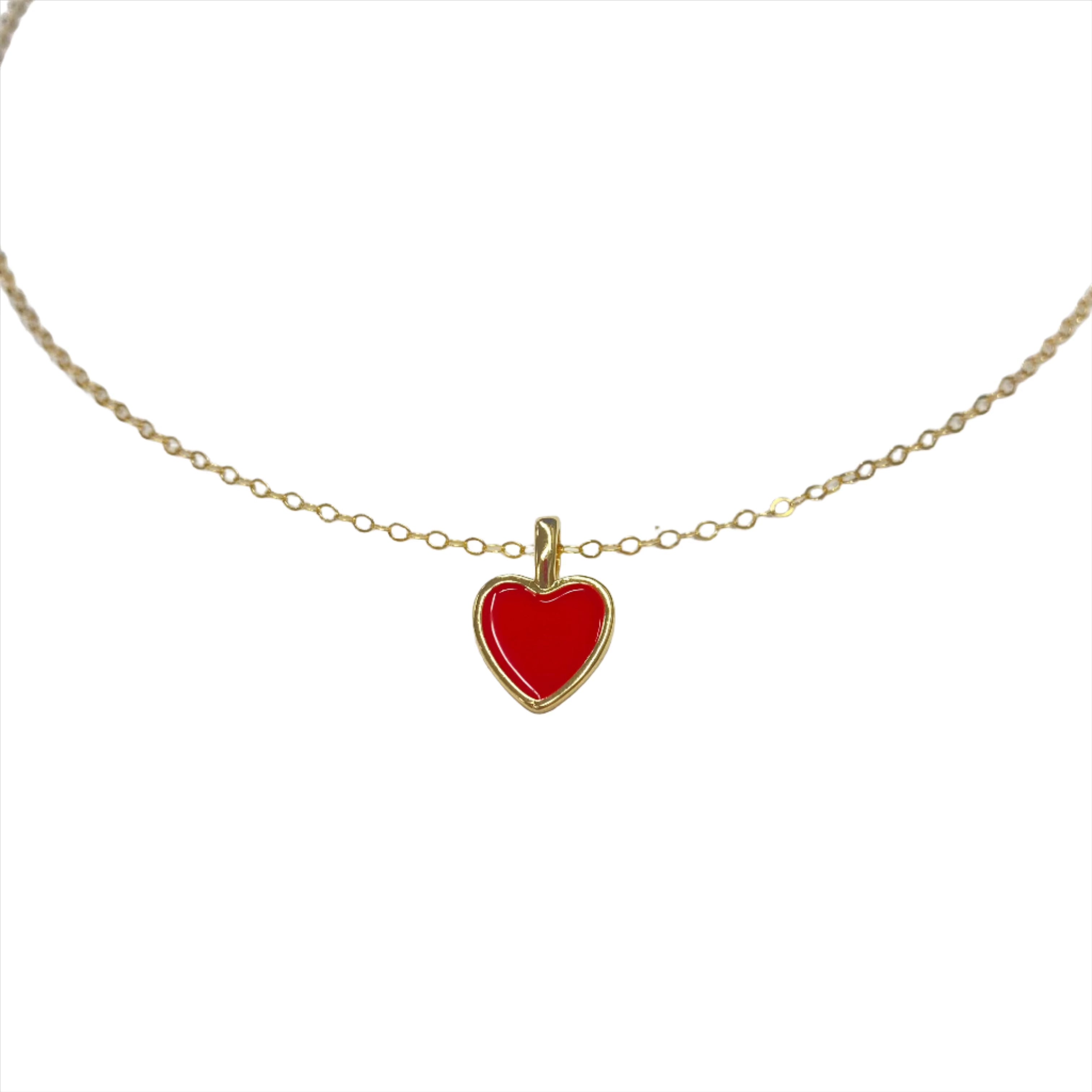 Alexa Large Heart Necklace | Gold - MTT Collective