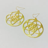 Avani Brushed Mandala Earrings | Gold - MTT Collective