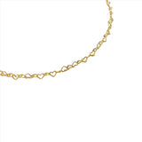Melody Dainty Heart Chain Necklace | Gold