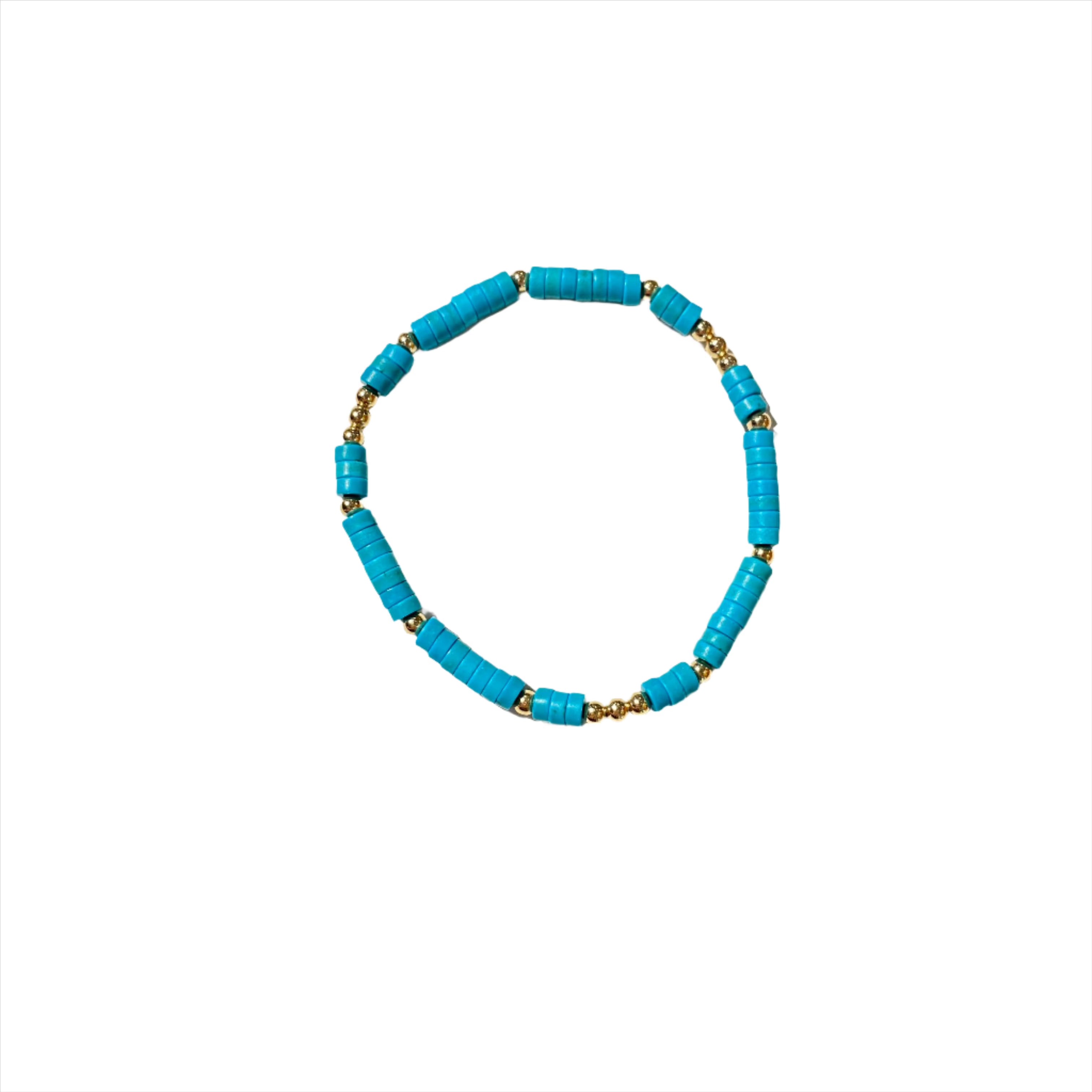 Dixie Accented Turquoise Bracelet | Gold - MTT Collective