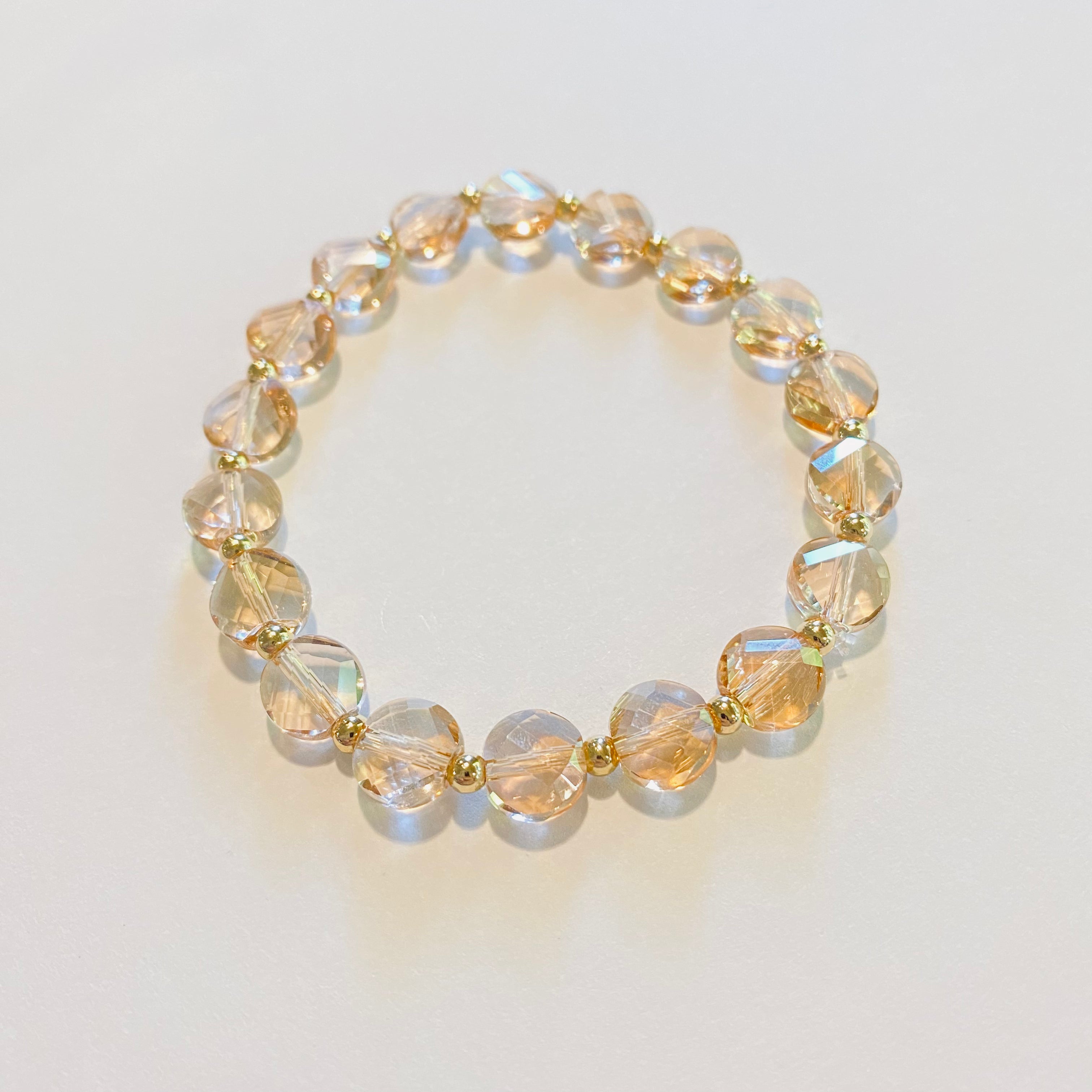 Camelia Coin-Shaped Accented Bracelet - MTT Collective