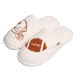 Football & Helmet Embroidered Luxury Soft Slippers