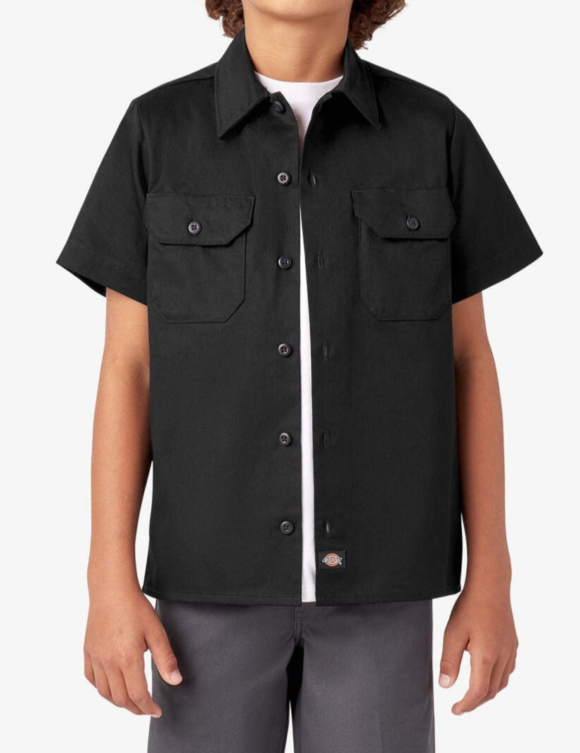 Kids Twill Short Sleeve Work Shirt - MTT Collective