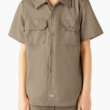 Kids Twill Short Sleeve Work Shirt