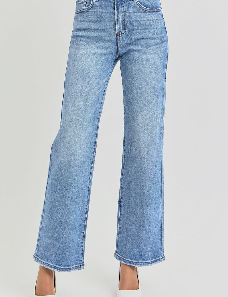 Wait Up High Rise Ankle Straight Jeans - MTT Collective