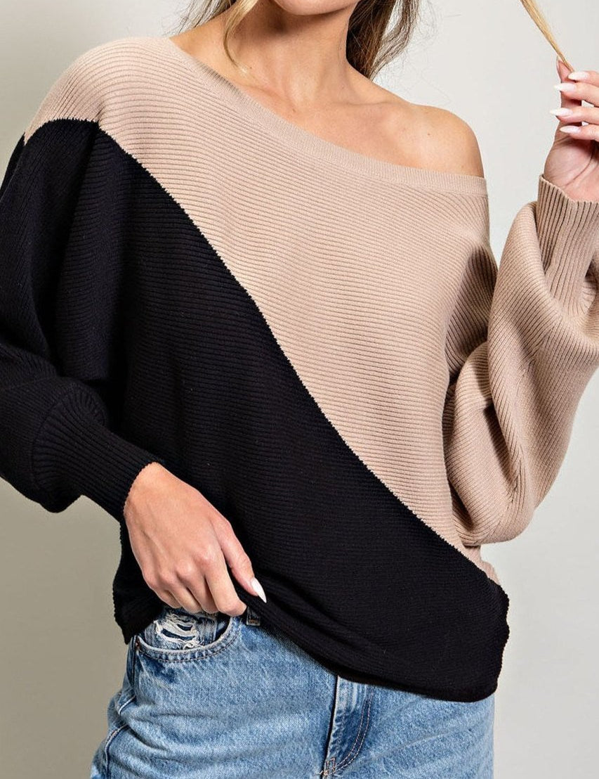 TWO TONE SWEATER TOP | ASSORTED STYLES - MTT Collective