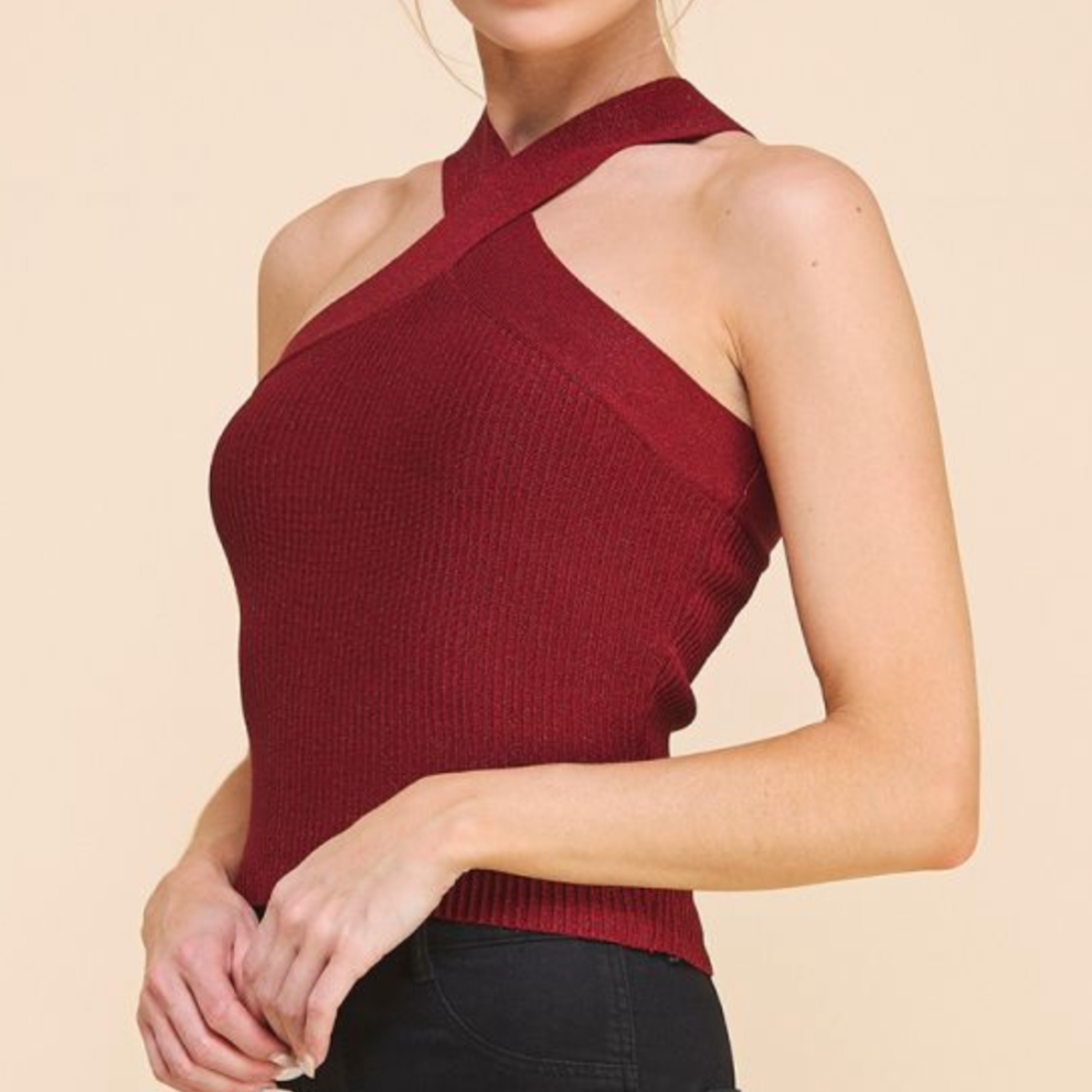 Bodycon Twist Halter Top - MTT Collective