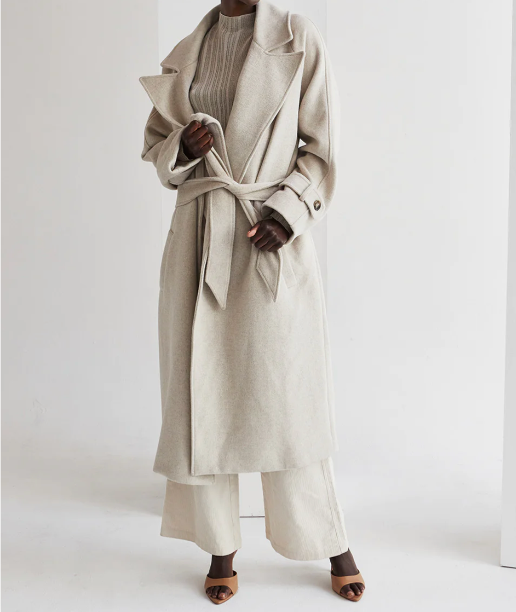 Dakota Wool Blend Wrap Coat - MTT Collective