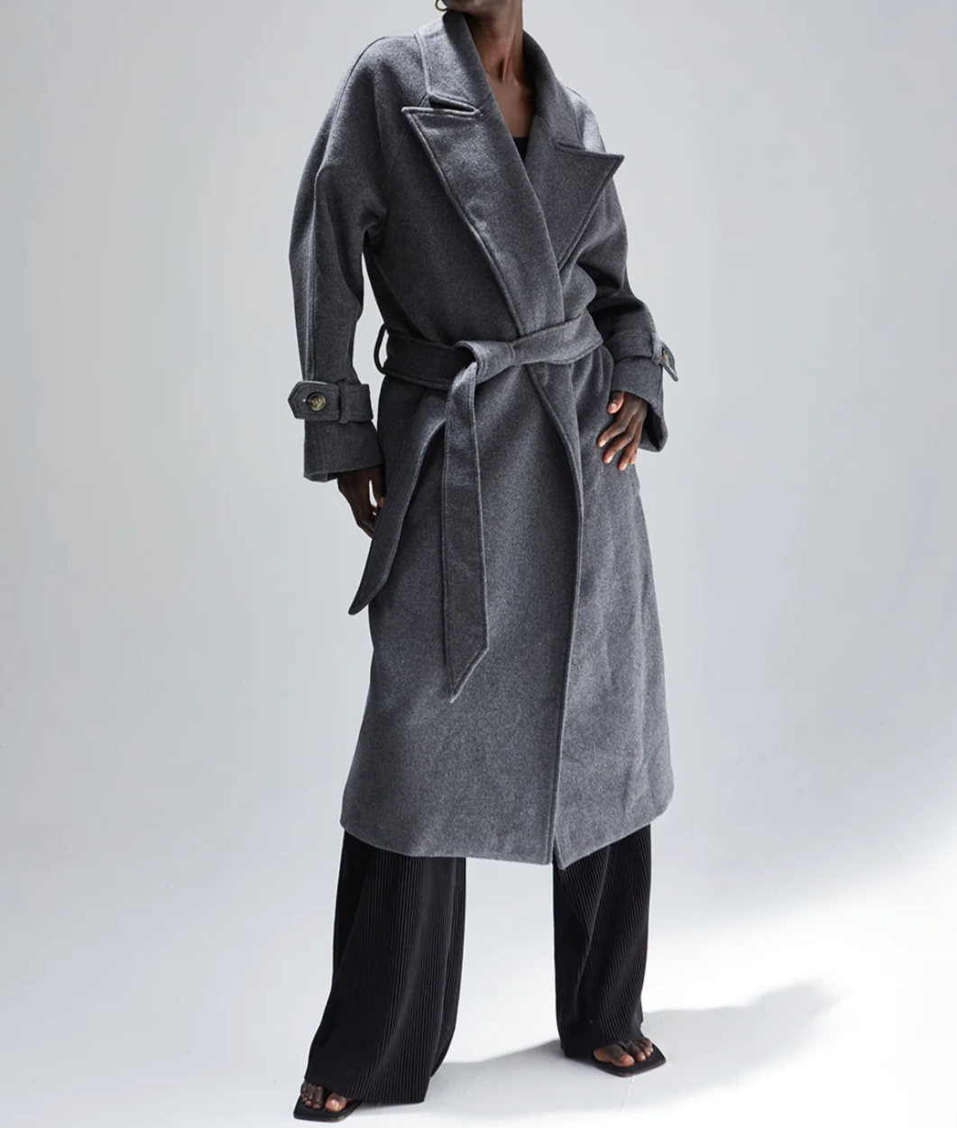 Dakota Wool Blend Wrap Coat - MTT Collective