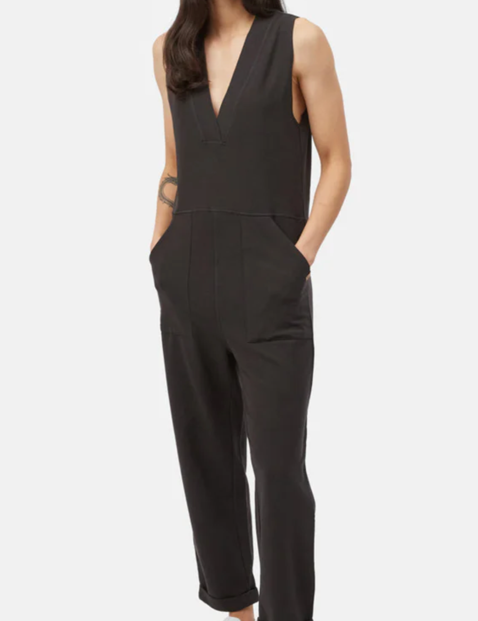 French Terry V-Neck Jumpsuit - MTT Collective