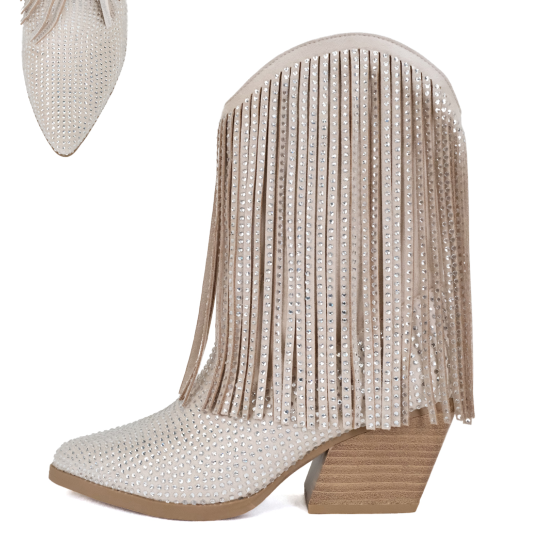 Valda Rhinestone Fringe Boot - MTT Collective