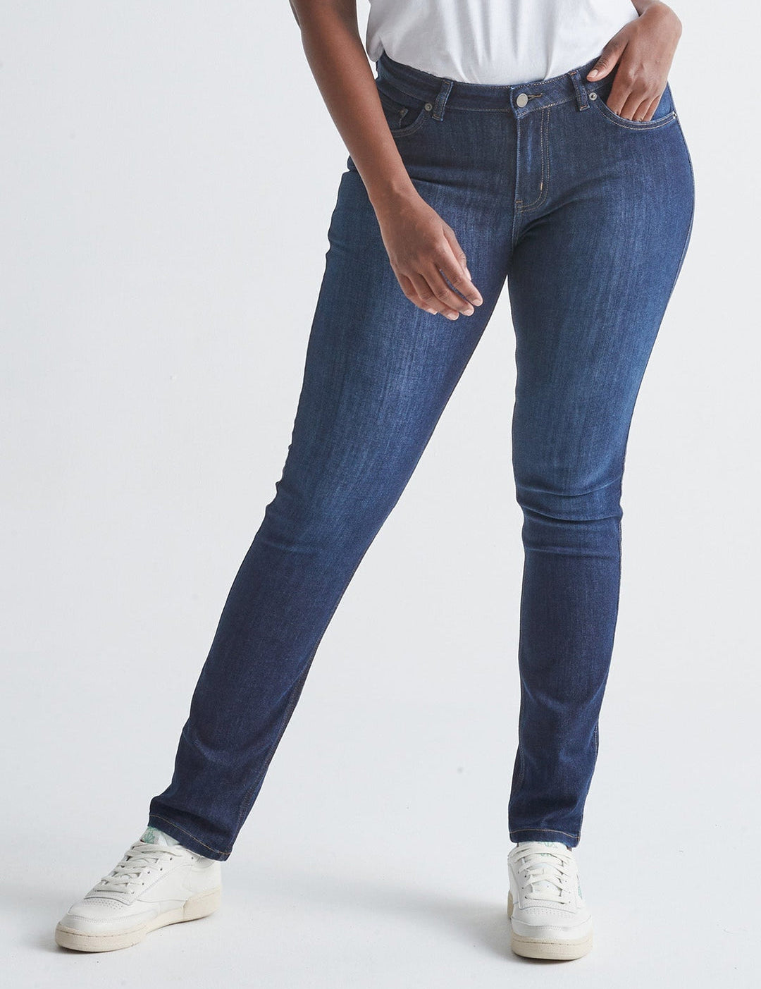 Iconic Dark Wash Slim Straight Stretch Jeans - MTT Collective