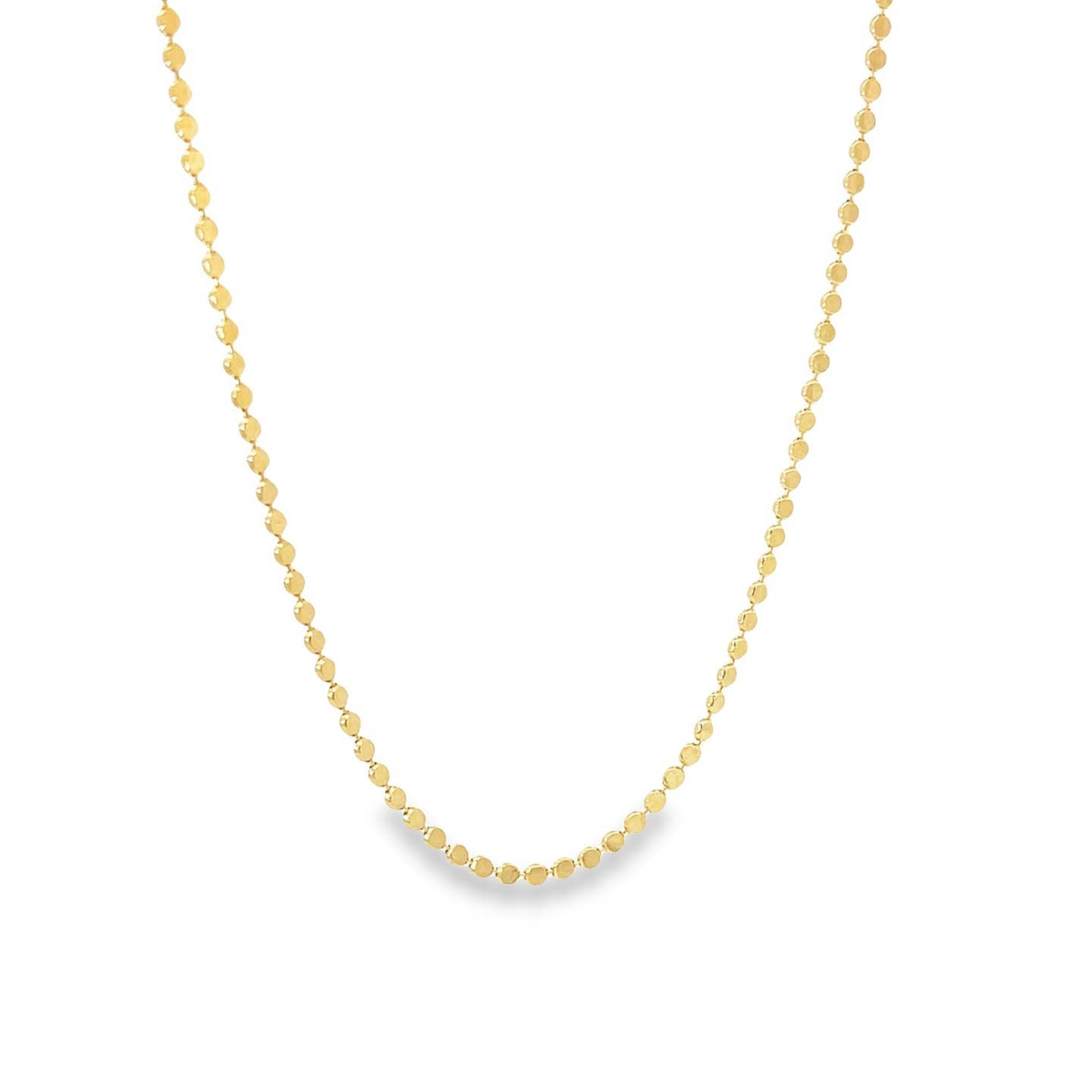 Daniella 2mm Flat Ball Disc Chain | Gold - MTT Collective