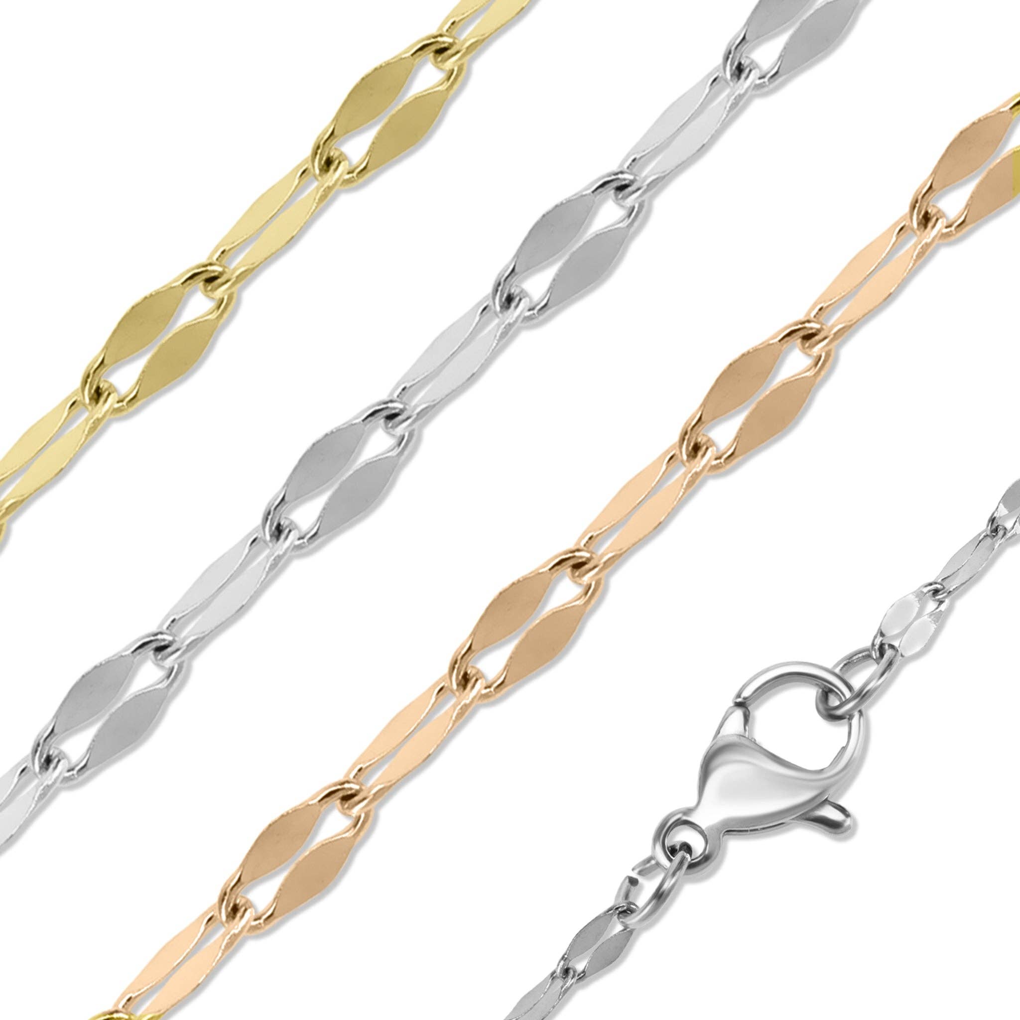 Lola Gold Stainless Steel PVD Lip Chain Necklace - MTT Collective