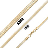 Rowan Gold Stainless Steel PVD Herringbone Chain Necklace