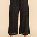 FLOWY EYELET CULOTTES WITH SIDE ZIPPER - MTT Collective