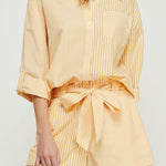 Light Poplin Twin-Stripe Button Up - MTT Collective