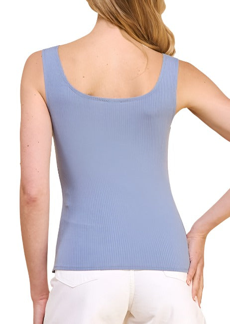 Easy Going Square Neck Tank Top - MTT Collective