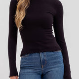 Isabelle Mock Neck Knit Top