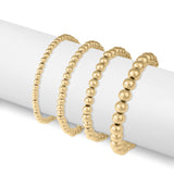 Bianca Gold Stainless Steel Beaded Stretch Bracelet - MTT Collective