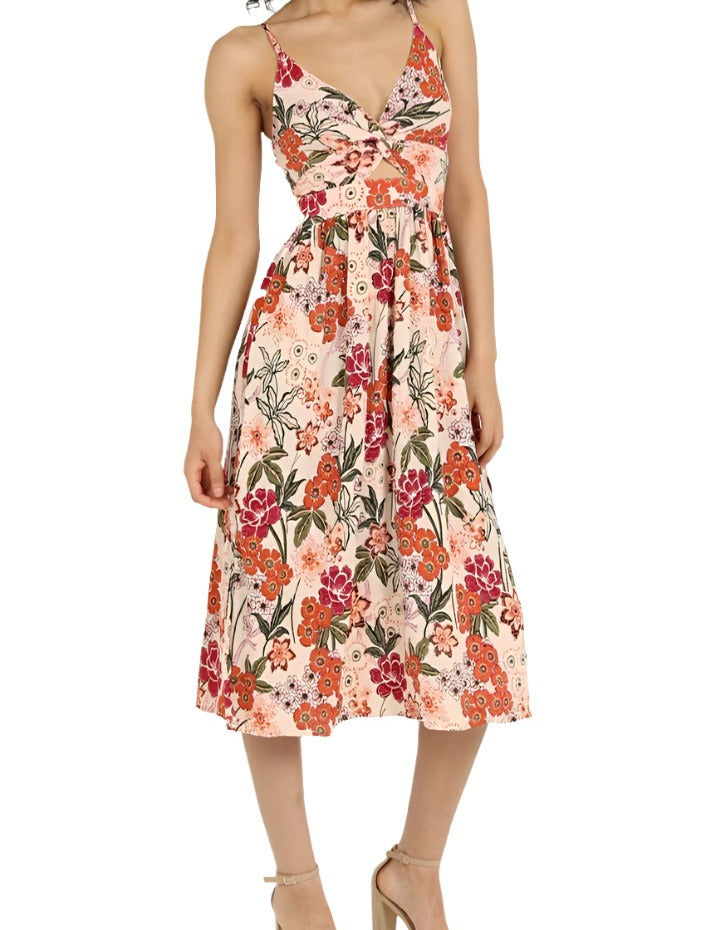 Floral Fields Twist Front Sun Dress - MTT Collective