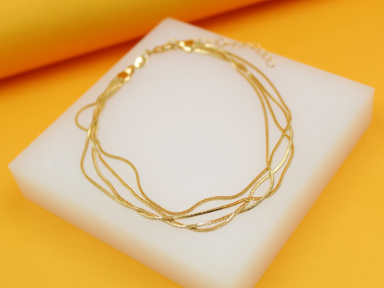 Layered Smooth Box Chain Bracelet - MTT Collective