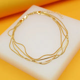 Layered Smooth Box Chain Necklace