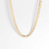 Savannah Gold Stainless Steel PVD Chevron Chain Necklace - MTT Collective