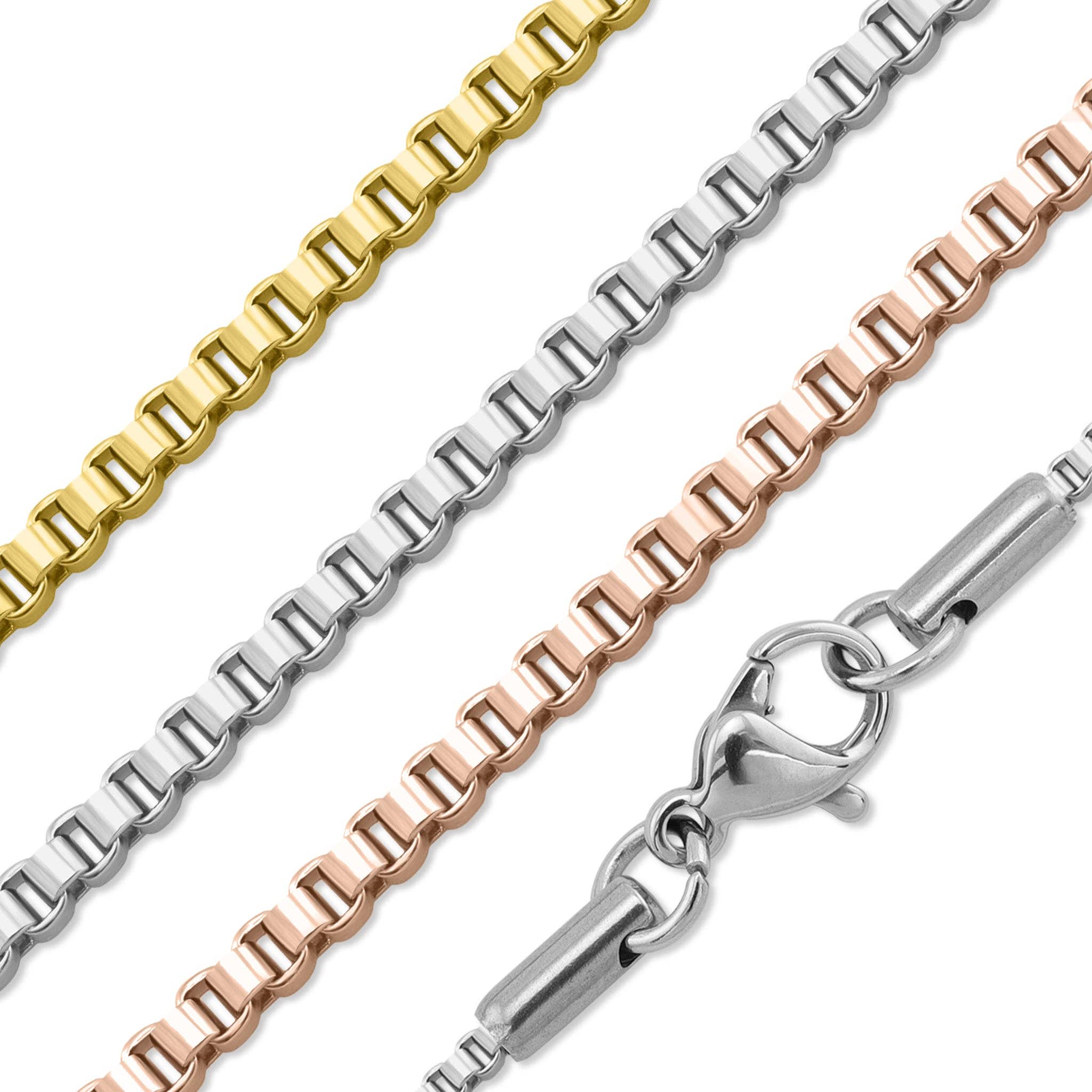 Piper Gold Stainless Steel PVD 1.5mm Box Chain Necklace - MTT Collective