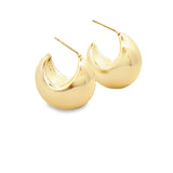 Sylvia Thick Crescent Shape Earrings | Gold