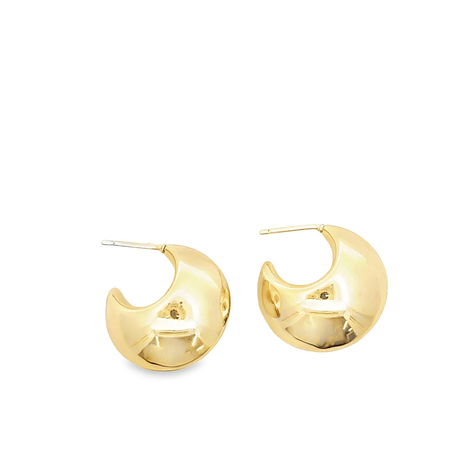 Sylvia Thick Crescent Shape Earrings | Gold - MTT Collective