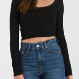 Kenzie Scoop Neck Knit Top