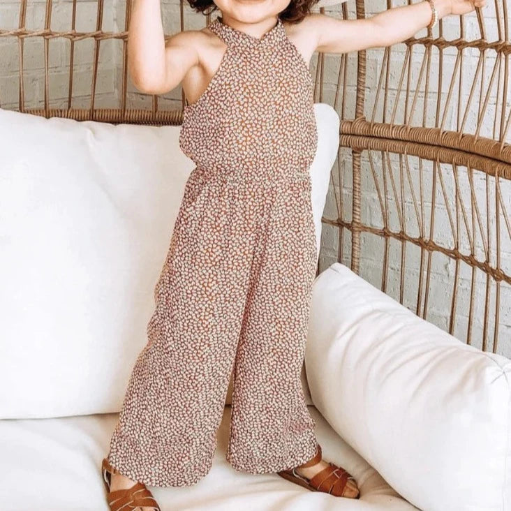 Girls Mia Halter Neck Sleeveless Jumpsuit - MTT Collective