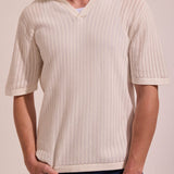 Relaxed Knit Short Sleeve Polo Shirt