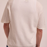 Relaxed Knit Short Sleeve Polo Shirt