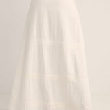 Nia Pearl Button Front Maxi Skirt