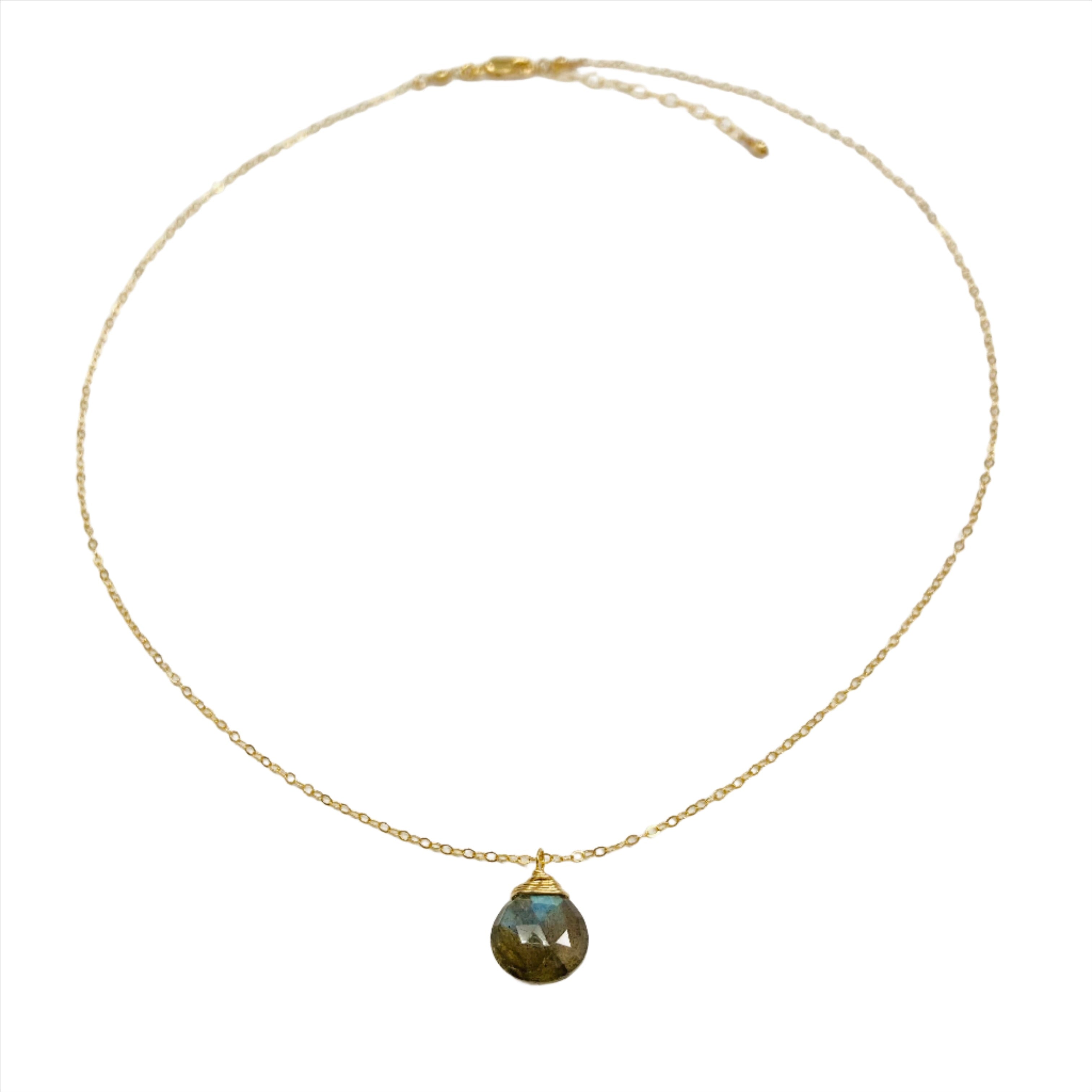 Nova Hanging Gemstone Necklace | Gold - MTT Collective