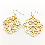 Neveah Brushed Kaleidoscope Earrings | Gold